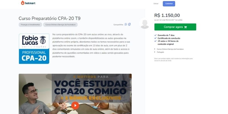 Curso Preparatório CPA-20 T9 – Fábio Lucas
