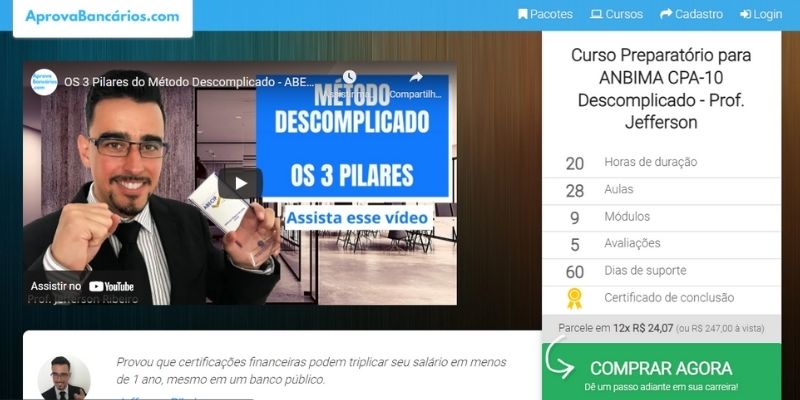 Curso Preparatório para ANBIMA CPA-10 Descomplicado - Prof. Jefferson