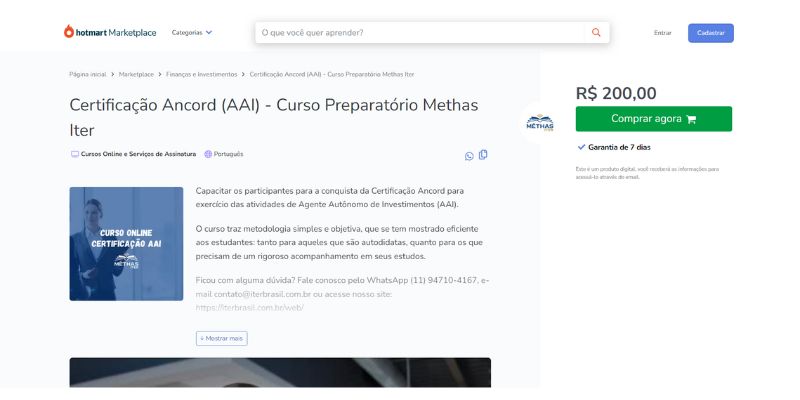 Curso Preparatório Certificação Ancord (AAI) - Methas Iter