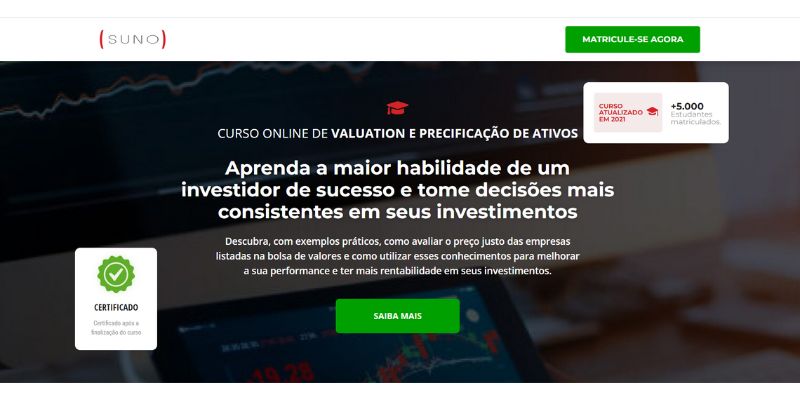 Curso Online de Valuation e precificação de Ativos – Suno
