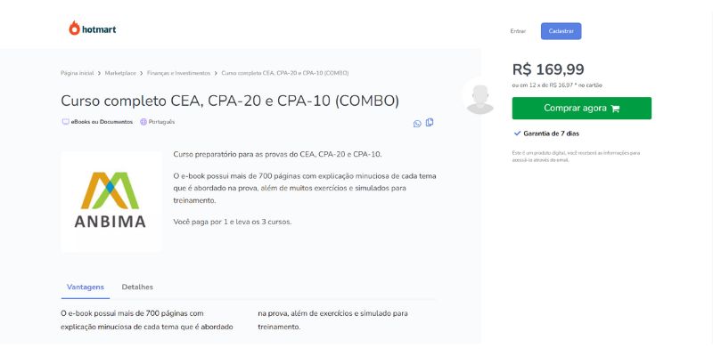 Curso completo CEA, CPA-20 e CPA-10 (COMBO) – Marcelo de Souza
