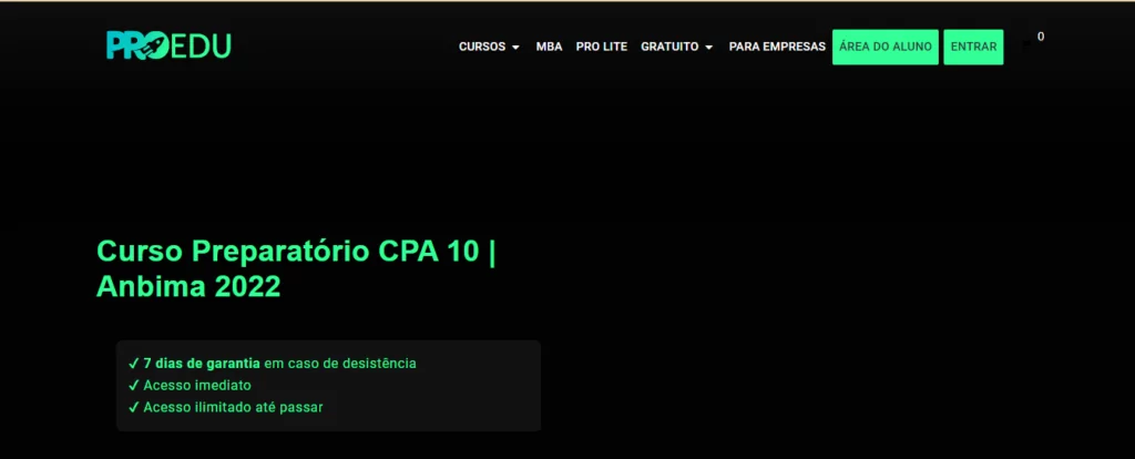 Certificação CPA 10 – Google – CPA AGORA – Curso Preparatório Anbima